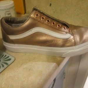 Metallic Gold Vans